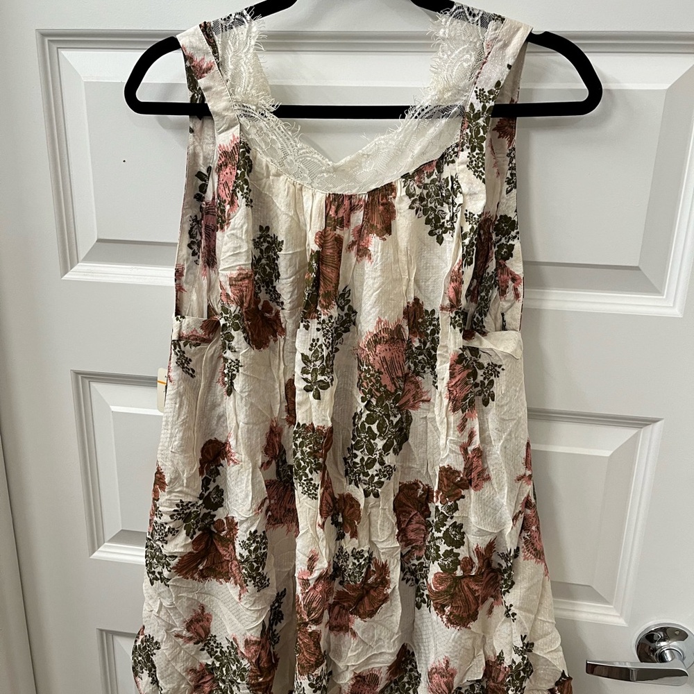 Free People Pink and Babydoll Dress/Tunic with Plunge Neckline - Picture 11 of 13
